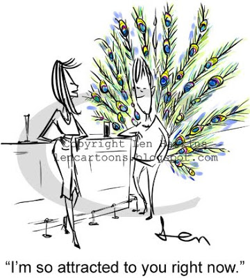 Len Cartoons: Peacocking